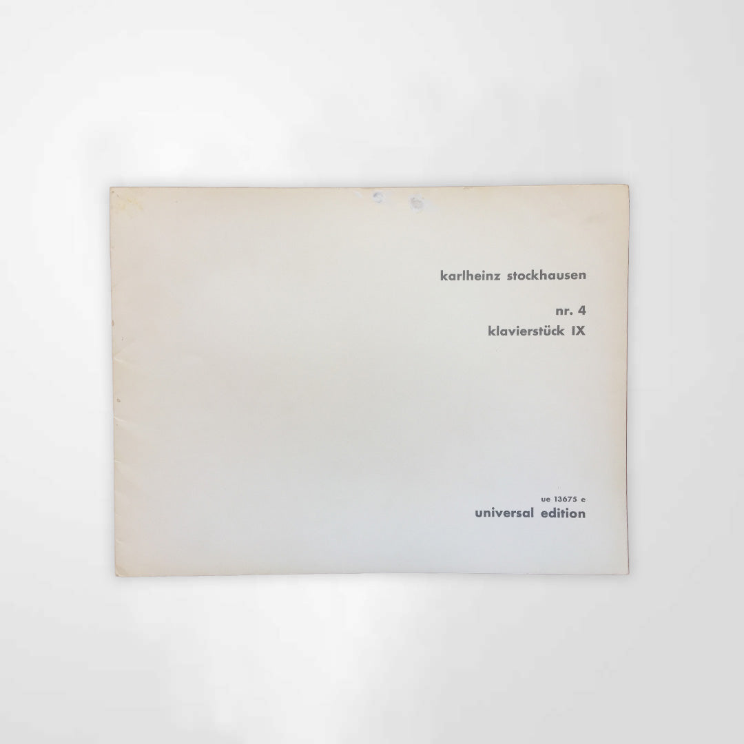 STOCKHAUSEN Nr. 4- Klavierstück IX