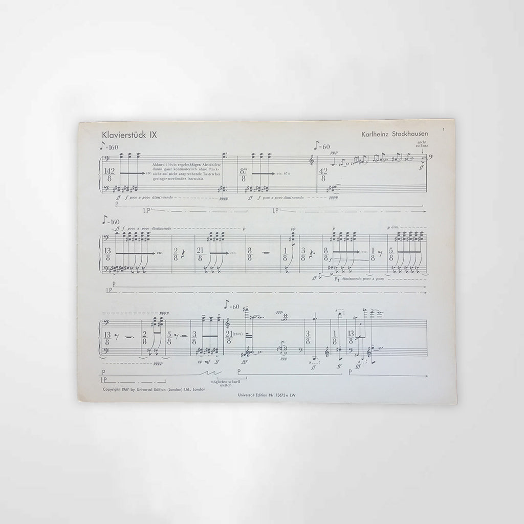 STOCKHAUSEN Nr. 4- Klavierstück IX